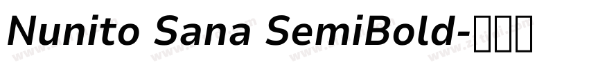 Nunito Sana SemiBold字体转换 Nunito Sana SemiBold字体转换